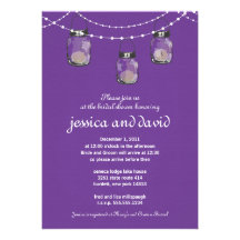 3 Hanging Mason Jars - Engagement Party Custom Invites