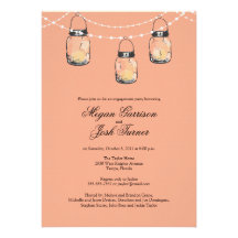 3 Hanging Mason Jars - Engagement Party Invites