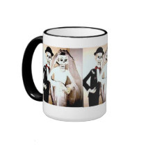 3 Happy Married Scary Couples Coffee Mug by MistaSCARY 3 Happy Married Scary Couples Coffee Mug