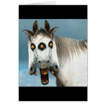 3-Headed Horse Greeting Card