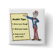 3 Health Tips from Uncle Sam buttons