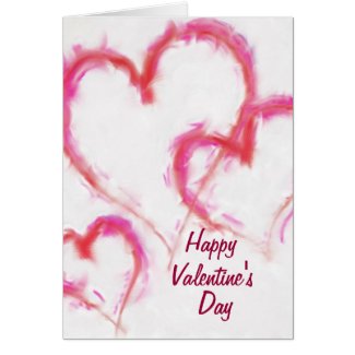 3 Hearts, Happy, Valentine's, Day card