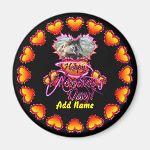 3 Hearts Happy Valentine's Day neon sign Magnet