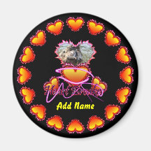 3 Hearts Heart Breaker neon sign Magnet