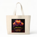 3 Hearts Neon I Love You with reflection. bags