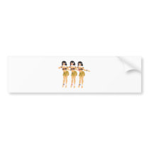 3 Hulas bumper stickers