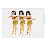 3 Hulas Greeting Cards