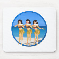 3 Hulas on beach mousepads
