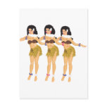 3 Hulas Postcard