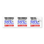 3 in 1 Fake Alarm System Sticker for your car! Bumper Sticker