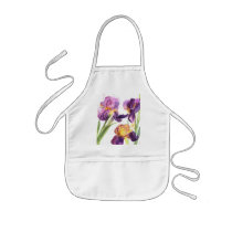 3 Iris Watercolor Apron by staffordnatalie 3 Iris Watercolor Apron