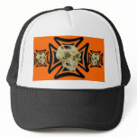 3 Iron Crosses with 3 Skulls Baseball Hat