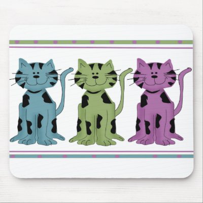 3 Kitties Mouse Pad by nextstopitaly