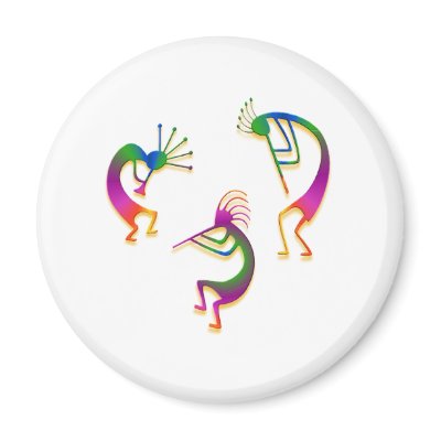 3 Kokopelli #31 Fridge Magnet by CulturalPerspective4