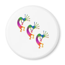 3 kokopelli #33 refrigerator magnets