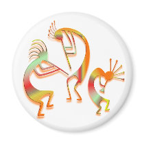 3 Kokopelli #51 Fridge Magnets