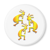 3 Kokopelli #5 Fridge Magnets