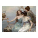 3 Ladies and Angel Postcards