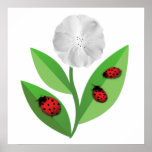 3 Ladybugs Print