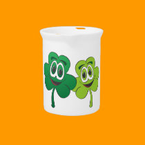 3 Leaf Clover Pair Cartoon pitchers