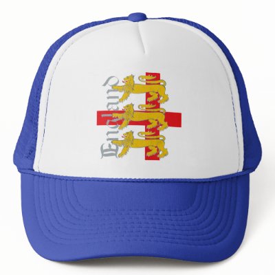 3 Lions on St George's Cross Trucker Hat by RawRock