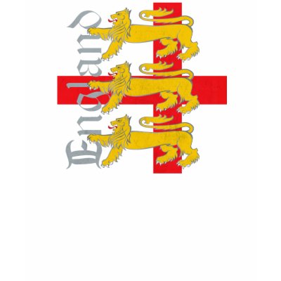 3 Lions on St George's Cross T-shirts by RawRock