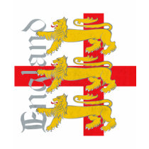 3 Lions on St George's Cross t-shirts