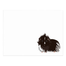 3 long haired piggies postcard はがき