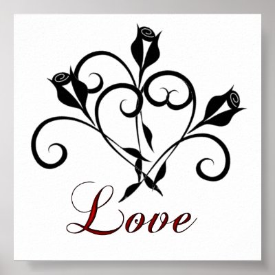 3 Love Roses Poster by MzLisaMichelle