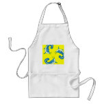 3 Lucky Blue Fish #2 Aprons