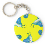 3 Lucky Blue Fish #2 Keychain