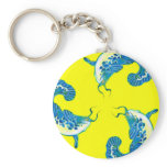 3 Lucky Blue Fish #2 Keychains