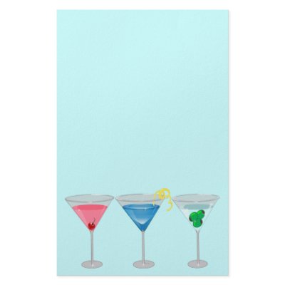 3 Martinis Stationery by totallypainted