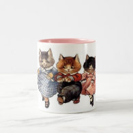 3 Merry Cats Coffee Mugs
