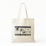 3 monkeys Educate Agitate Organize Tote Bag