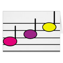3 Musical Notes Card
