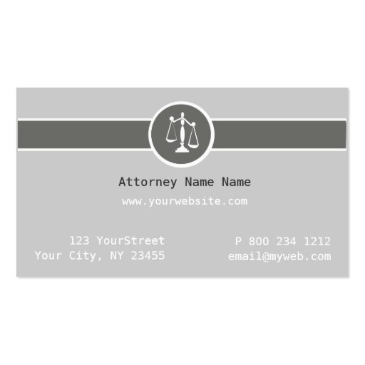 3 Neutral Colors Plain Justice Scales Business Card (back side)