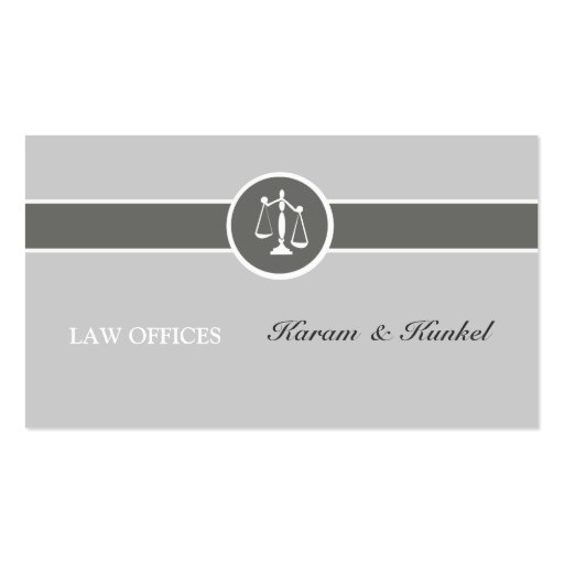 3 Neutral Colors Plain Justice Scales Business Card (front side)