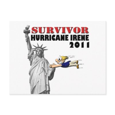 #3 NYC Survived Hurricane Irene Postcard by hurricanewear