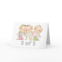 3 of 3 Triplet Cuties Greeting Card