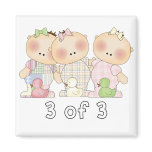 3 of 3 Triplet Cuties Fridge Magnet