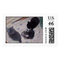 3 of the kittens postage