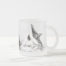 3 Orcas Playing Frosted Mug by acspugetsound 3 Orcas Playing Frosted Mug
