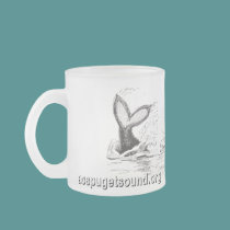 3 Orcas Playing Frosted Mug mugs