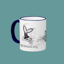 3 Orcas Playing Ringer Mug by acspugetsound 3 Orcas Playing Ringer Mug