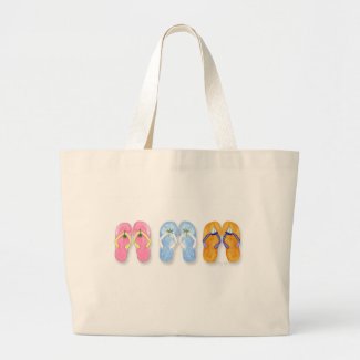 3 Pairs of Flip-Flops Bag zazzle_bag