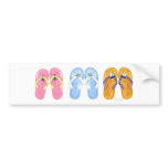 3 Pairs of Flip-Flops Bumper Stickers