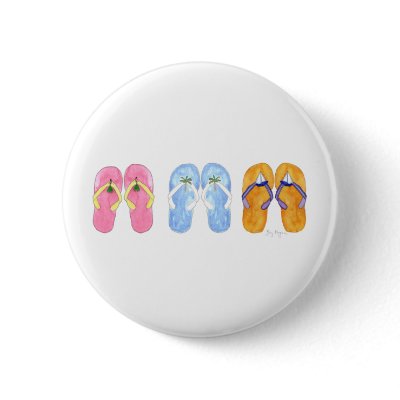 3 Pairs of Flip-Flops Button by ginyhogan