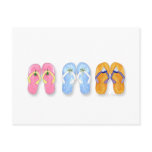3 Pairs of Flip-Flops Postcard