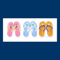 3 Pairs of Flip-Flops Posters & Prints by ginyhogan 3 Pairs of Flip-Flops Posters & Prints